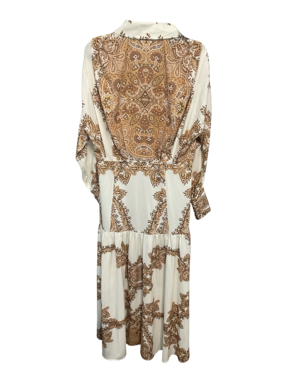 Kosmios NWOT Paisley Button Front Midi Dress Small Boho Long Sleeve A31 - Picture 4 of 5